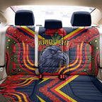 Custom Crows Football ANZAC Back Car Seat Cover Poppy Soldier With Aboriginal Dots Art
