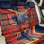 Custom Crows Football ANZAC Back Car Seat Cover Poppy Soldier With Aboriginal Dots Art