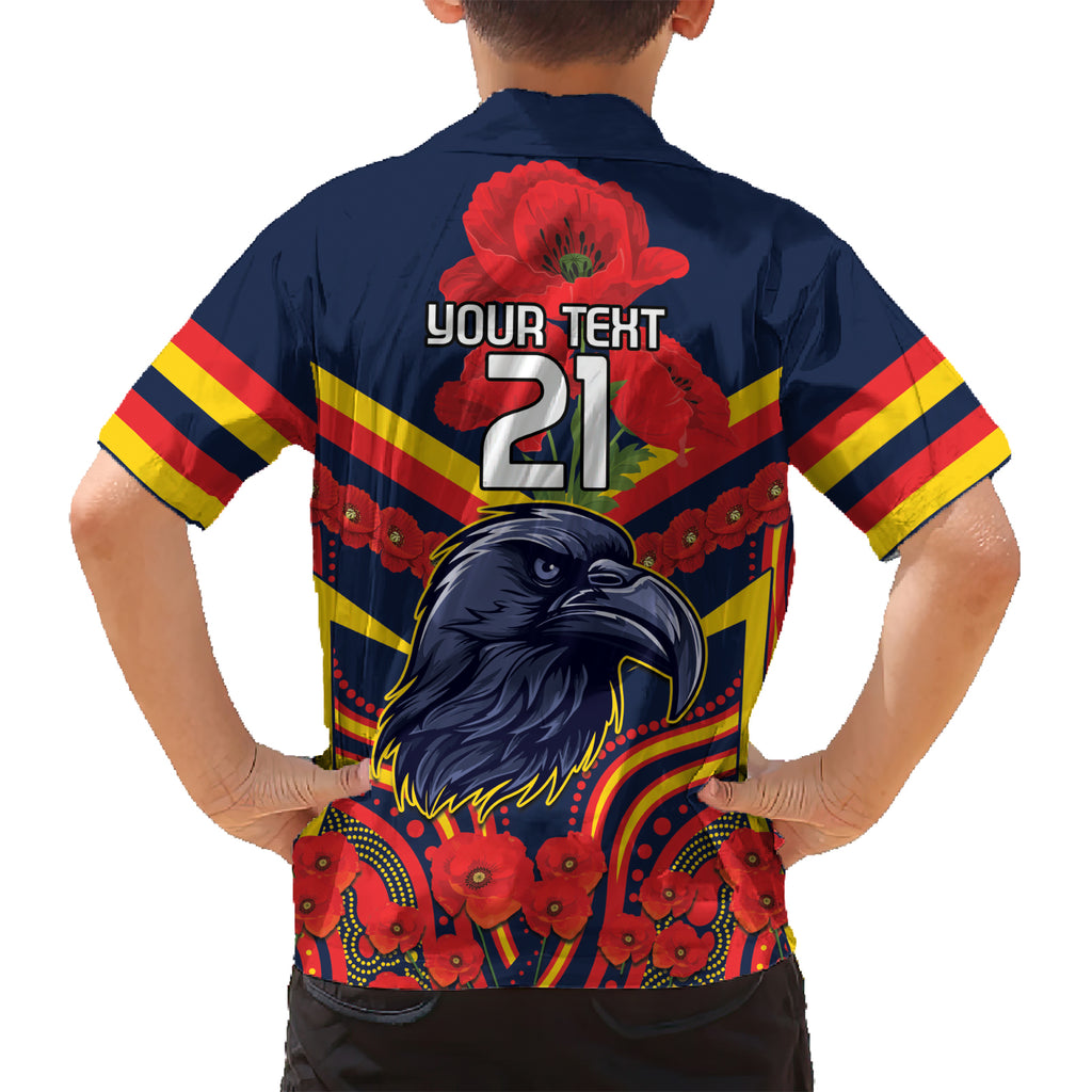 Custom Crows Football ANZAC Hawaiian Shirt Poppy Soldier With Aboriginal Dots Art