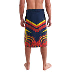 Custom Crows Football ANZAC Lavalava Poppy Soldier With Aboriginal Dots Art