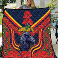 Custom Crows Football ANZAC Quilt Poppy Soldier With Aboriginal Dots Art