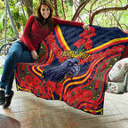 Custom Crows Football ANZAC Quilt Poppy Soldier With Aboriginal Dots Art