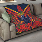 Custom Crows Football ANZAC Quilt Poppy Soldier With Aboriginal Dots Art