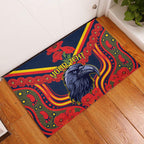 Custom Crows Football ANZAC Rubber Doormat Poppy Soldier With Aboriginal Dots Art