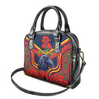 Custom Crows Football ANZAC Shoulder Handbag Poppy Soldier With Aboriginal Dots Art