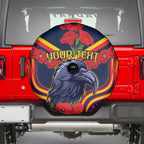 Custom Crows Football ANZAC Spare Tire Cover Poppy Soldier With Aboriginal Dots Art