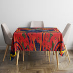 Custom Crows Football ANZAC Tablecloth Poppy Soldier With Aboriginal Dots Art