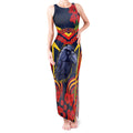Custom Crows Football ANZAC Tank Maxi Dress Poppy Soldier With Aboriginal Dots Art