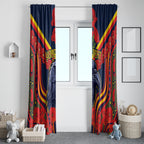 Custom Crows Football ANZAC Window Curtain Poppy Soldier With Aboriginal Dots Art