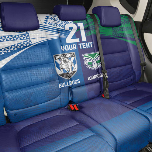 Custom Warriors-Bulldogs Back Car Seat Cover Together Sporty Style
