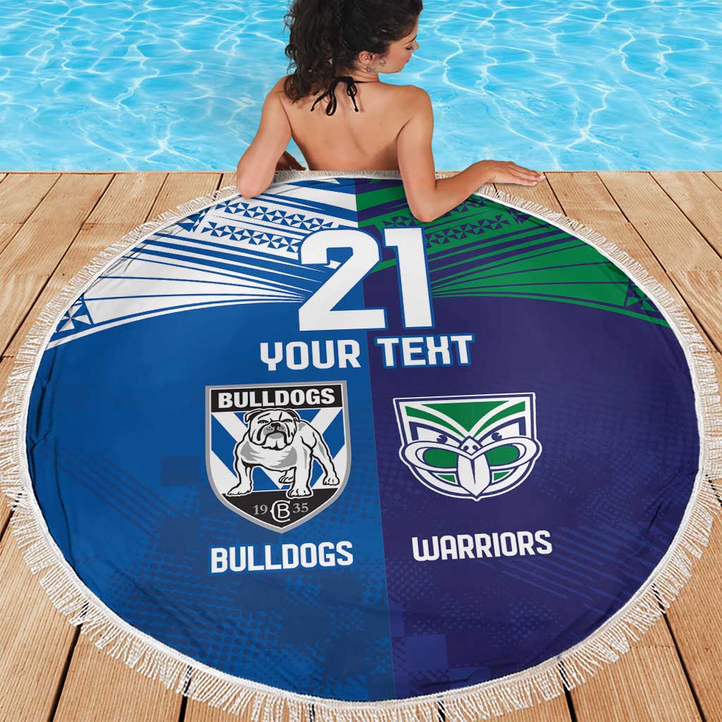 Custom Warriors-Bulldogs Beach Blanket Together Sporty Style