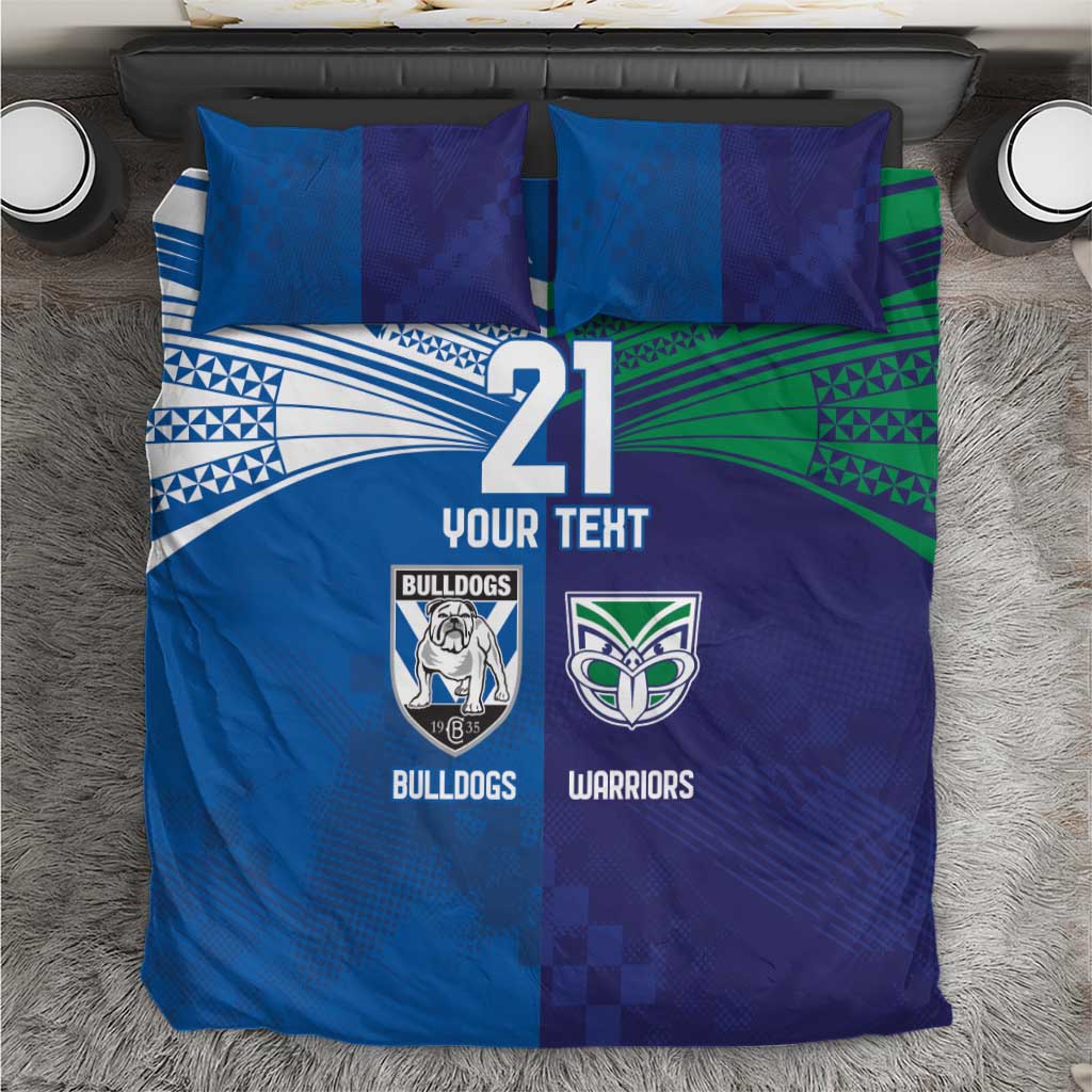 Custom Warriors-Bulldogs Bedding Set Together Sporty Style