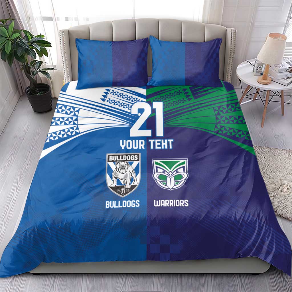 Custom Warriors-Bulldogs Bedding Set Together Sporty Style