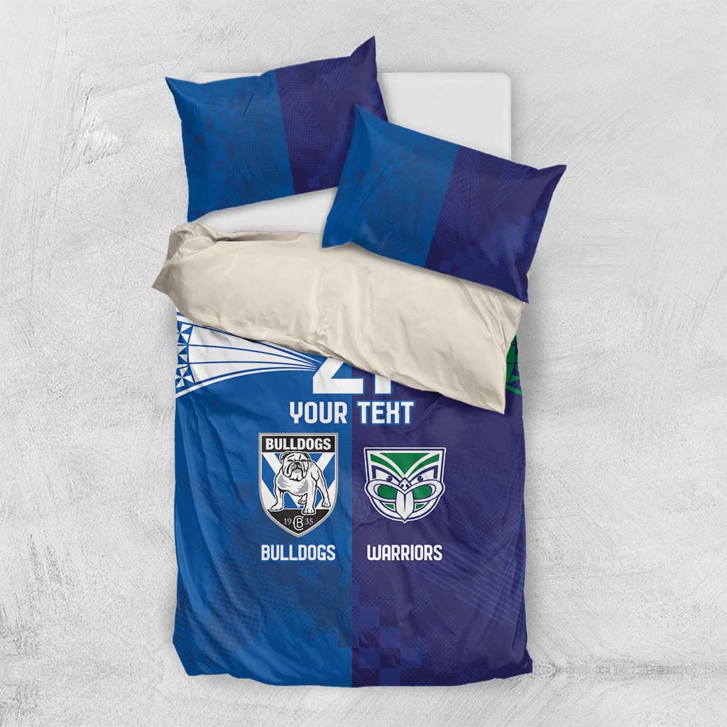 Custom Warriors-Bulldogs Bedding Set Together Sporty Style