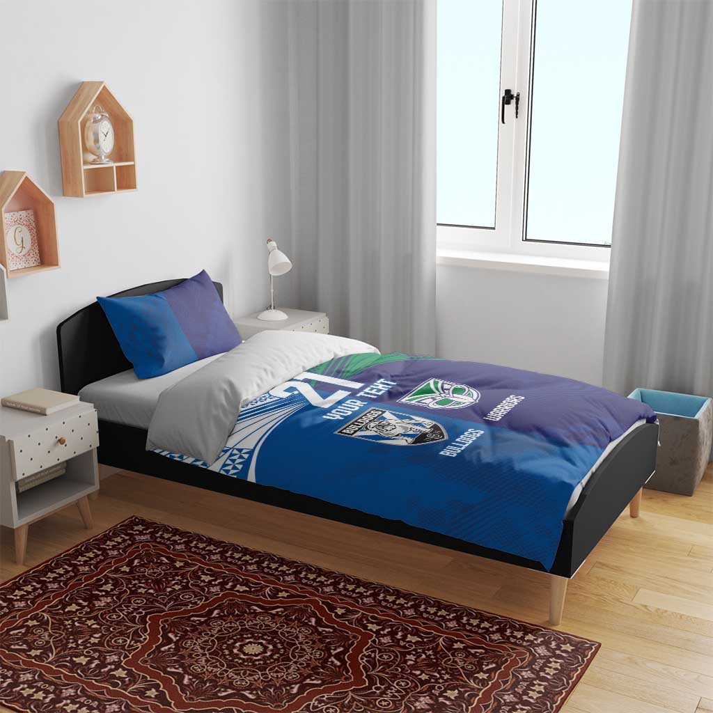 Custom Warriors-Bulldogs Bedding Set Together Sporty Style