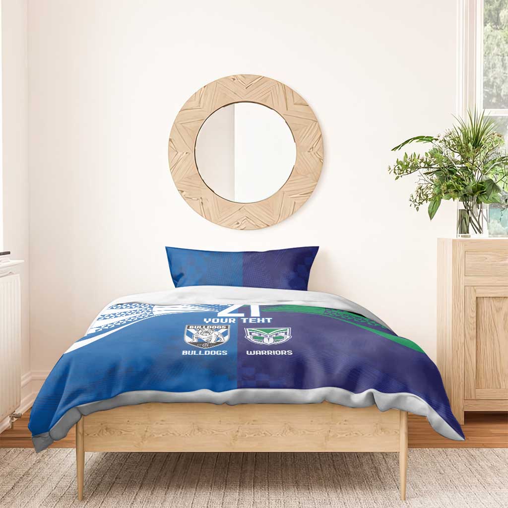 Custom Warriors-Bulldogs Bedding Set Together Sporty Style