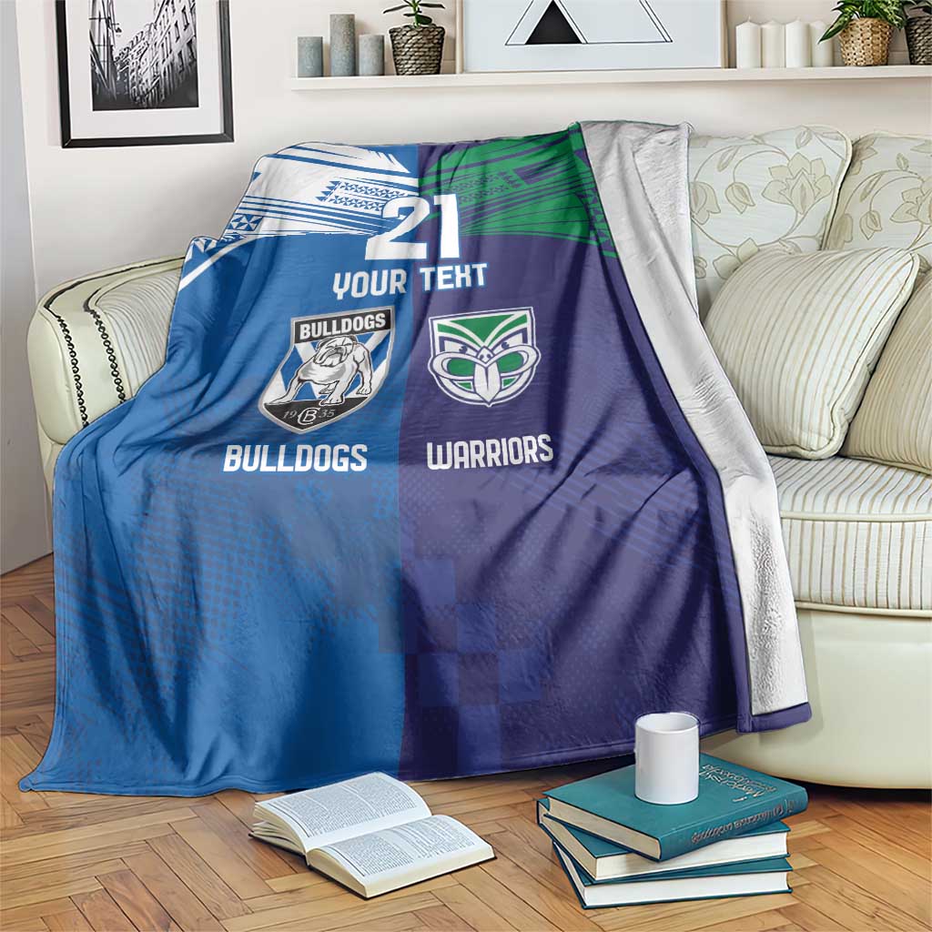Custom Warriors-Bulldogs Blanket Together Sporty Style