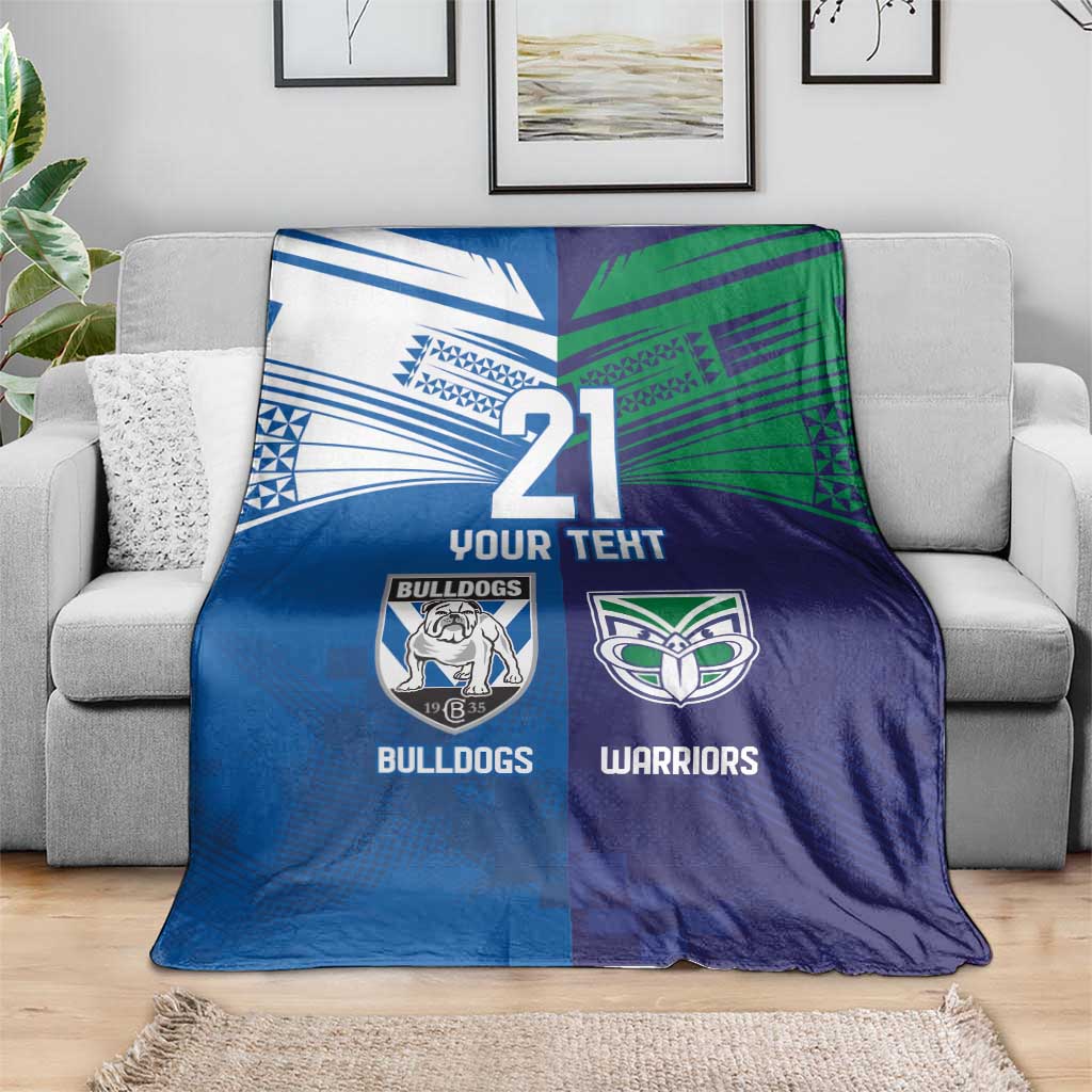 Custom Warriors-Bulldogs Blanket Together Sporty Style