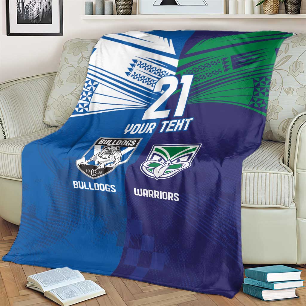 Custom Warriors-Bulldogs Blanket Together Sporty Style
