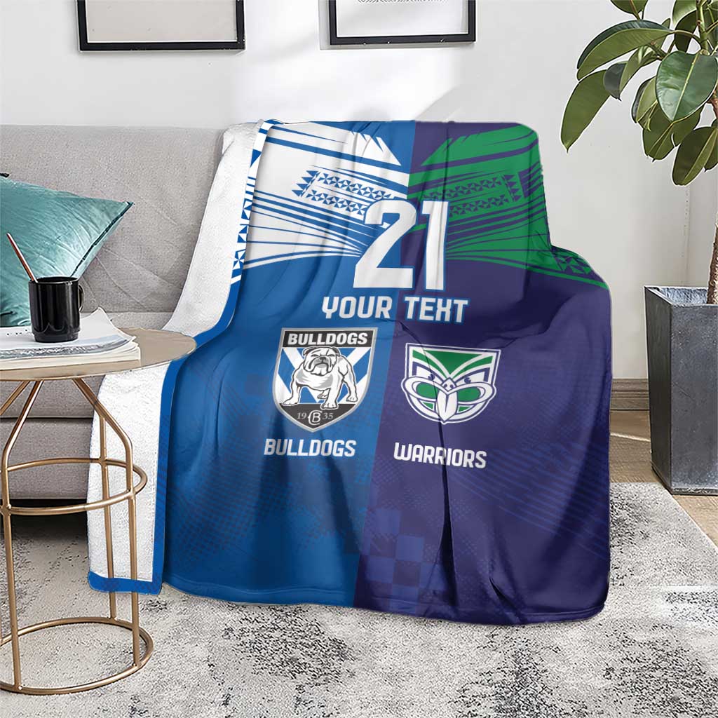 Custom Warriors-Bulldogs Blanket Together Sporty Style