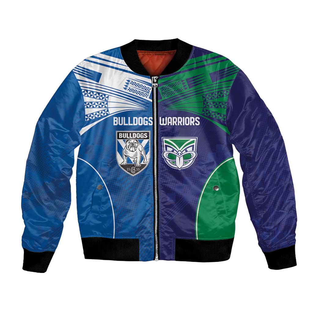 Custom Warriors-Bulldogs Bomber Jacket Together Sporty Style