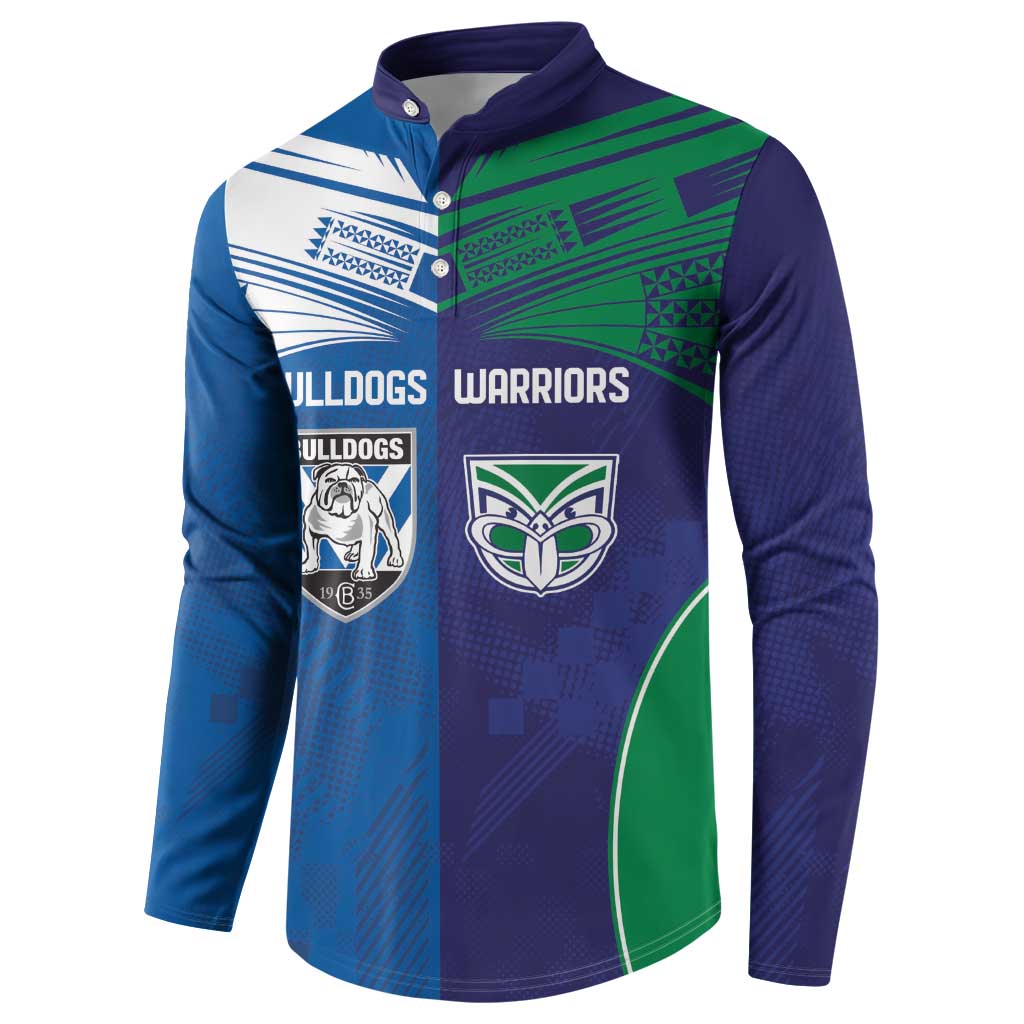 Custom Warriors-Bulldogs Button Sweatshirt Together Sporty Style