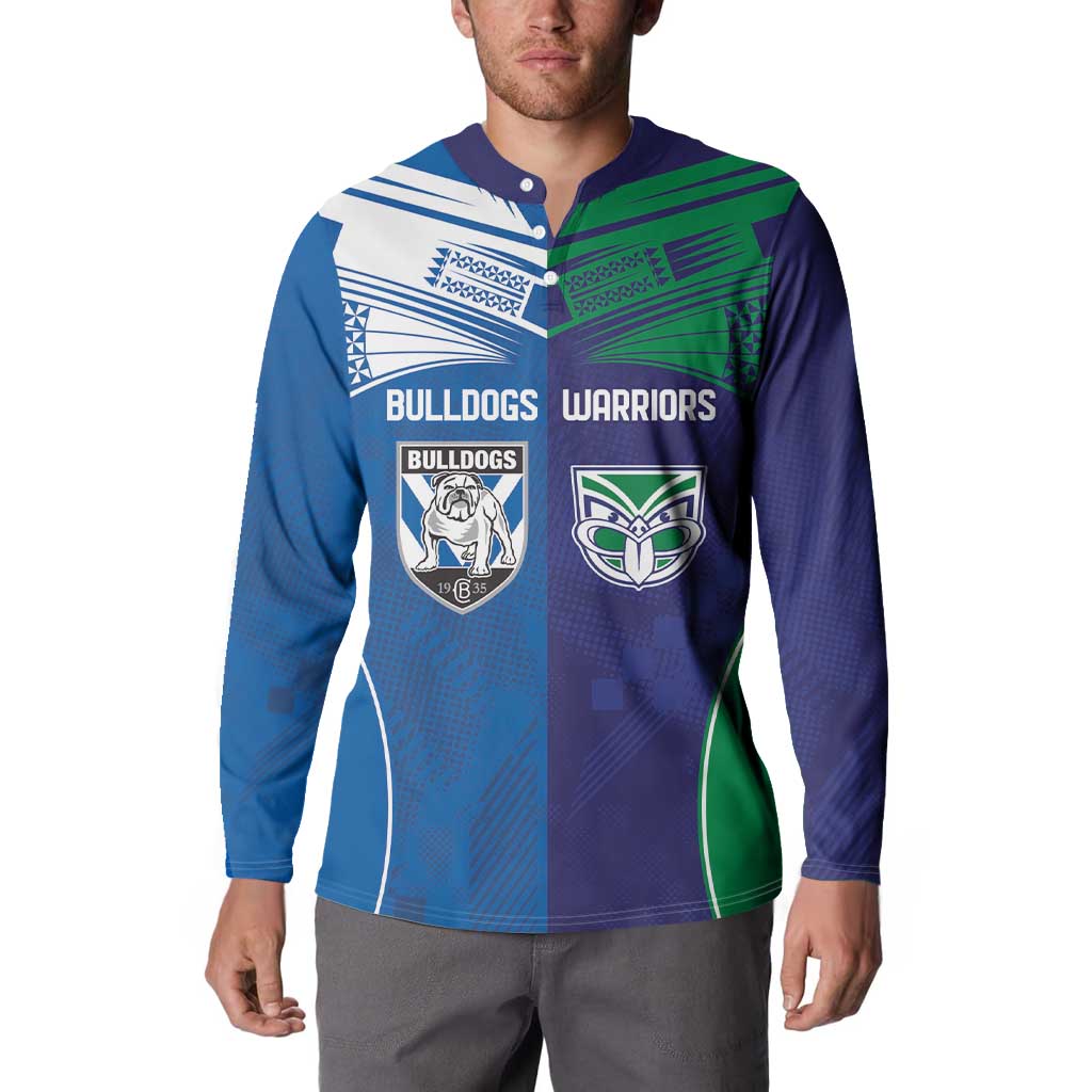 Custom Warriors-Bulldogs Button Sweatshirt Together Sporty Style