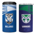 Custom Warriors-Bulldogs 4 in 1 Can Cooler Tumbler Together Sporty Style