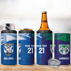 Custom Warriors-Bulldogs 4 in 1 Can Cooler Tumbler Together Sporty Style