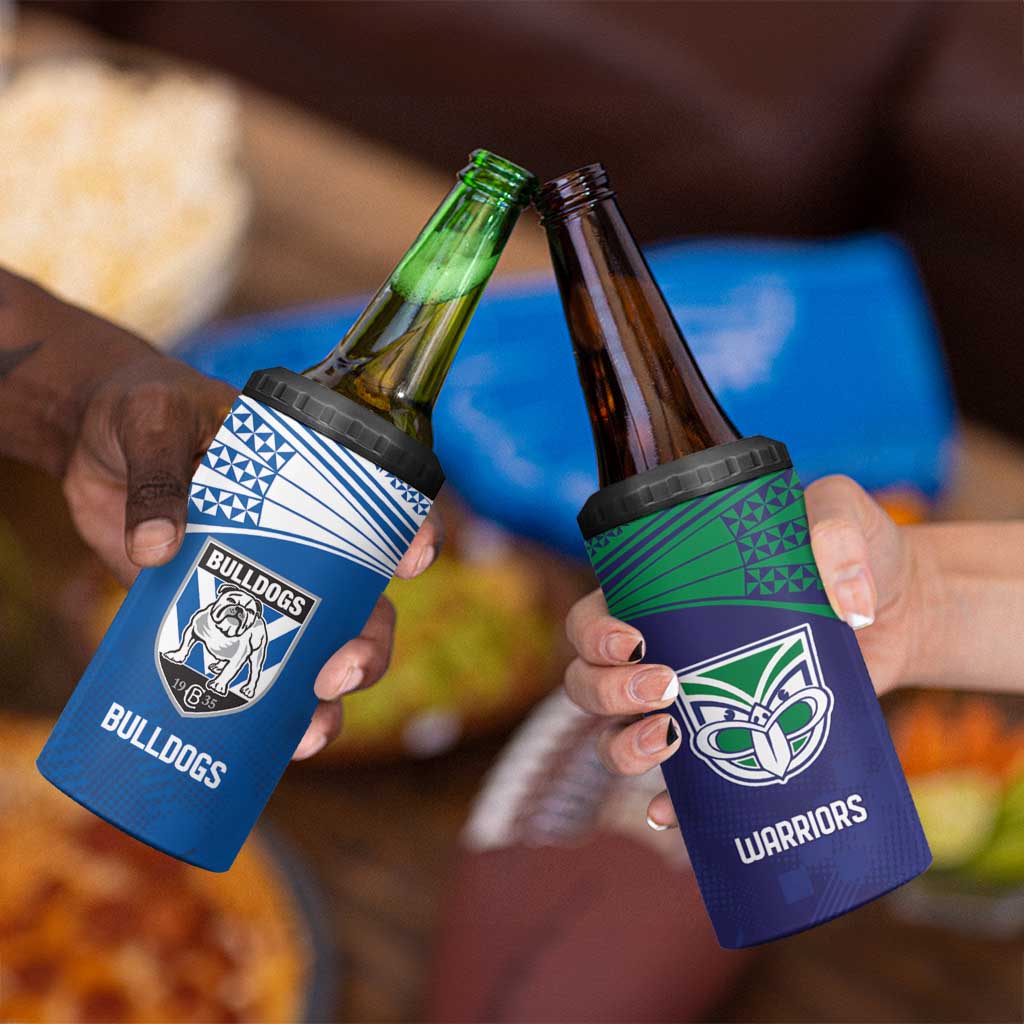 Custom Warriors-Bulldogs 4 in 1 Can Cooler Tumbler Together Sporty Style