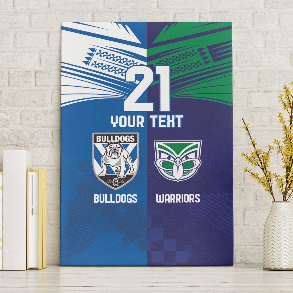 Custom Warriors-Bulldogs Canvas Wall Art Together Sporty Style