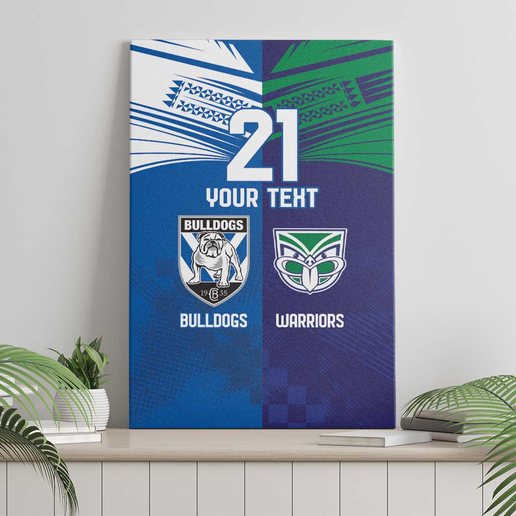 Custom Warriors-Bulldogs Canvas Wall Art Together Sporty Style