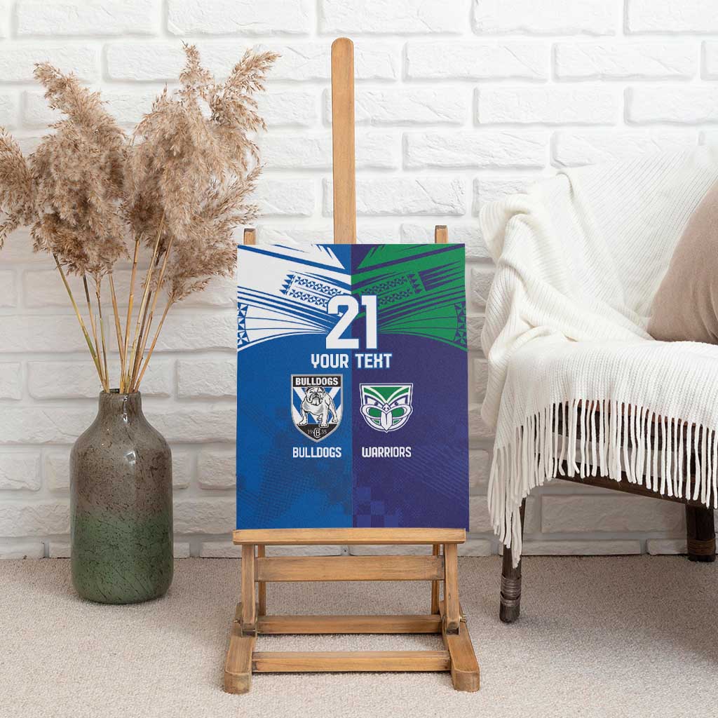 Custom Warriors-Bulldogs Canvas Wall Art Together Sporty Style