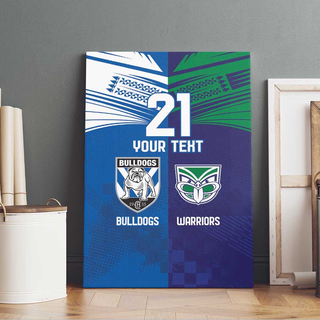 Custom Warriors-Bulldogs Canvas Wall Art Together Sporty Style