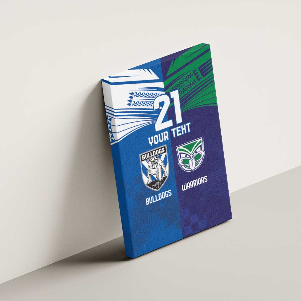Custom Warriors-Bulldogs Canvas Wall Art Together Sporty Style