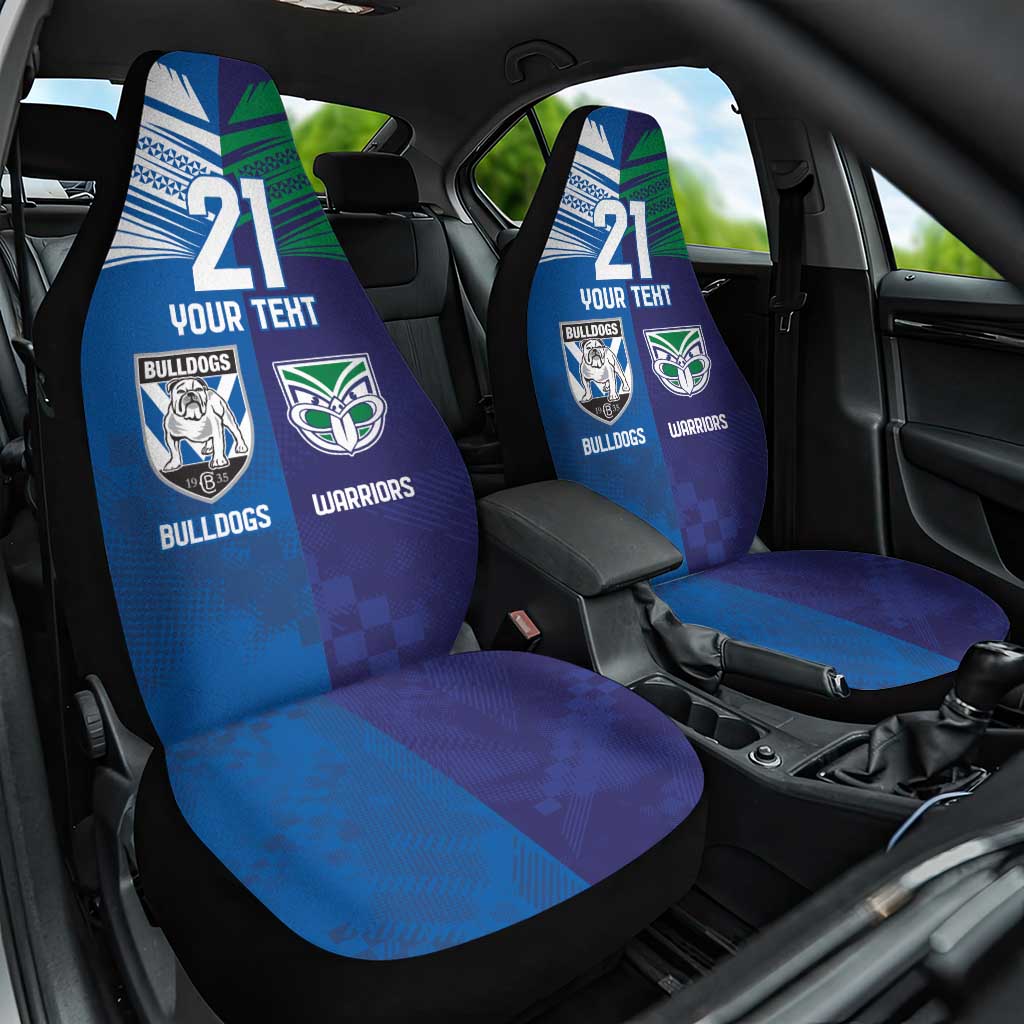 Custom Warriors-Bulldogs Car Seat Cover Together Sporty Style