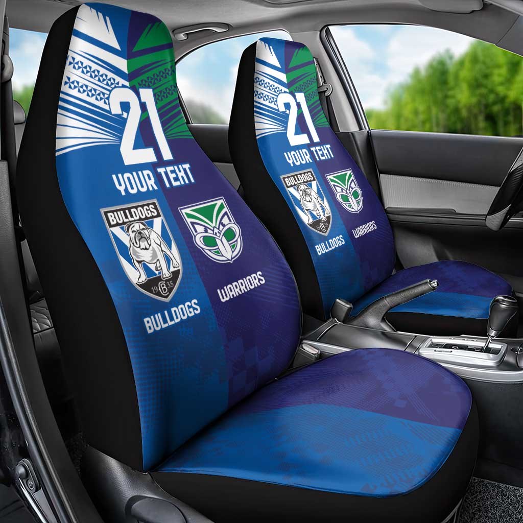 Custom Warriors-Bulldogs Car Seat Cover Together Sporty Style