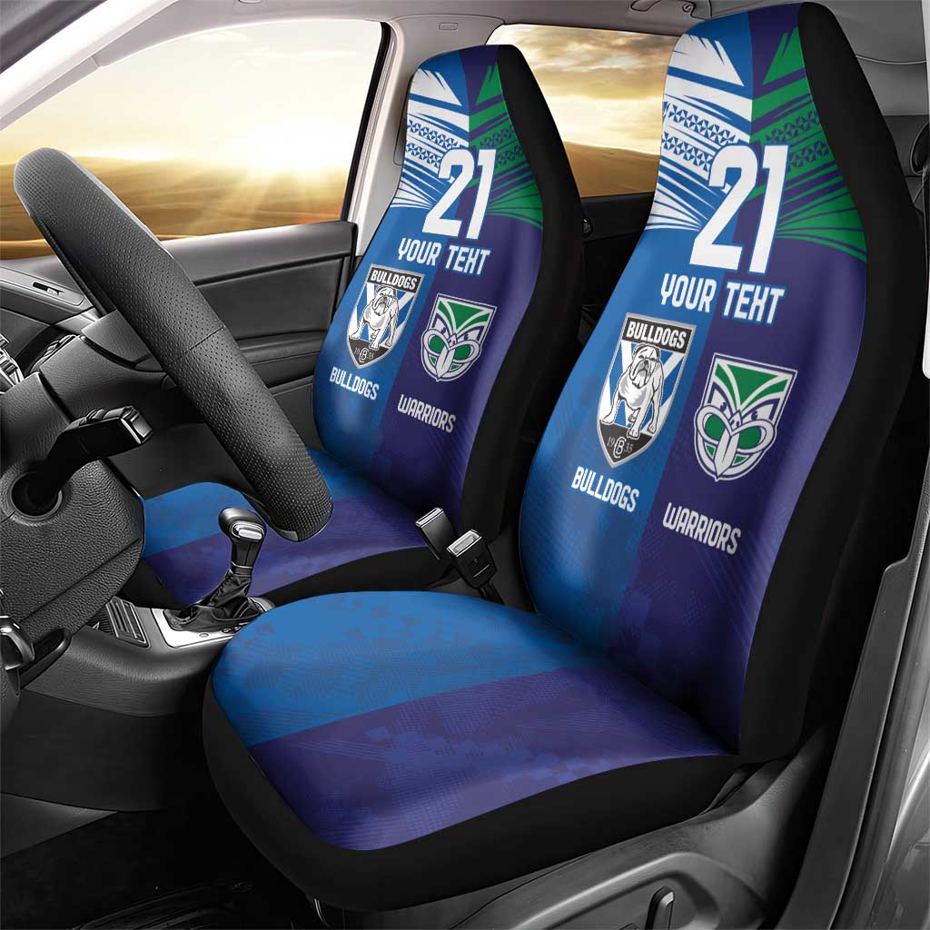 Custom Warriors-Bulldogs Car Seat Cover Together Sporty Style