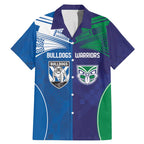 Custom Warriors-Bulldogs Family Matching Mermaid Dress and Hawaiian Shirt Together Sporty Style