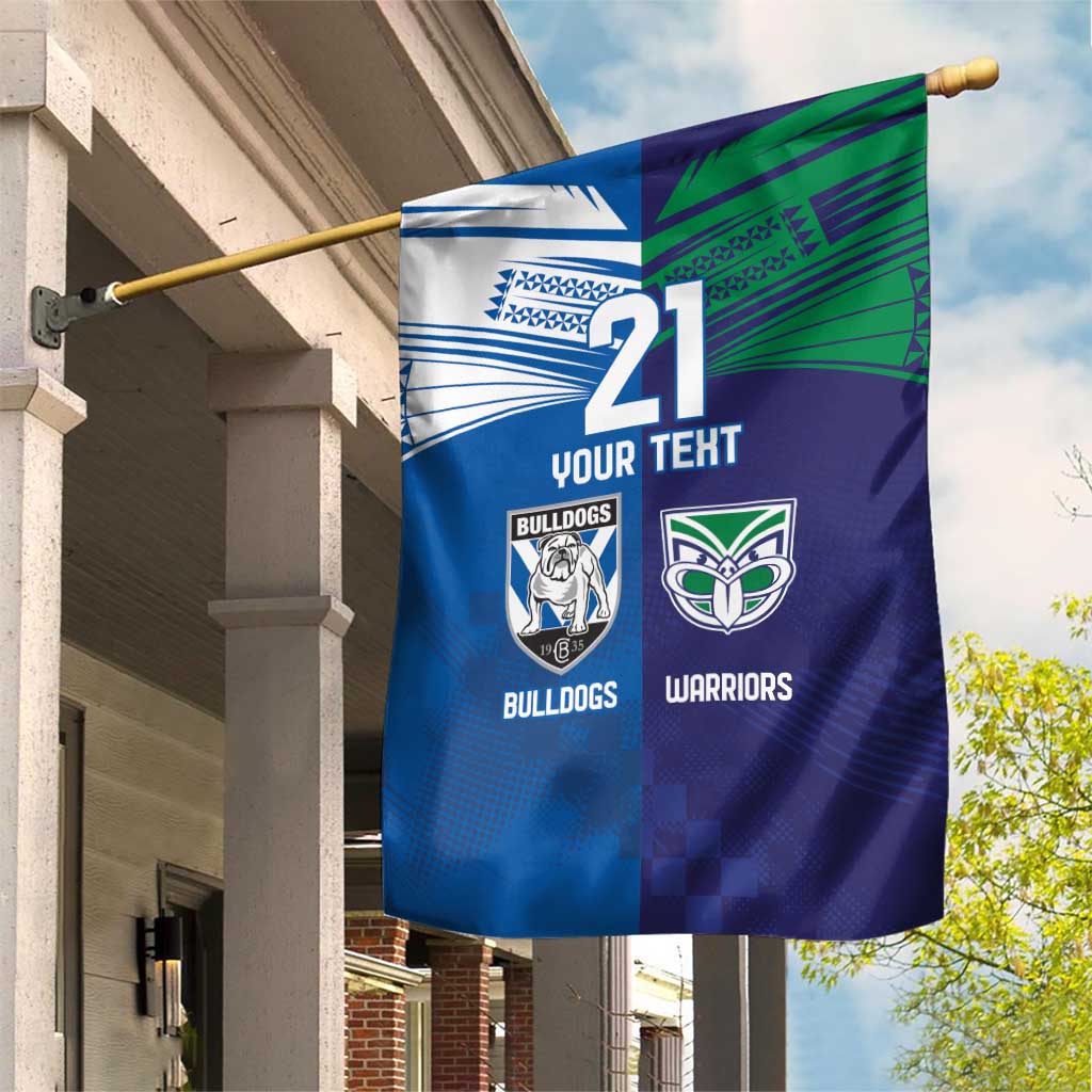 Custom Warriors-Bulldogs Garden Flag Together Sporty Style