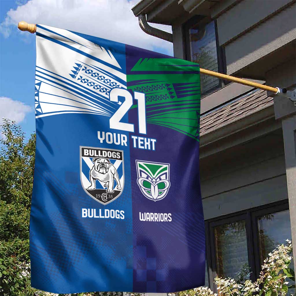 Custom Warriors-Bulldogs Garden Flag Together Sporty Style