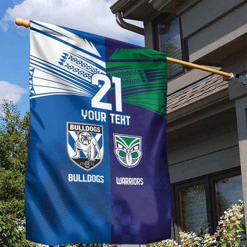 Custom Warriors-Bulldogs Garden Flag Together Sporty Style