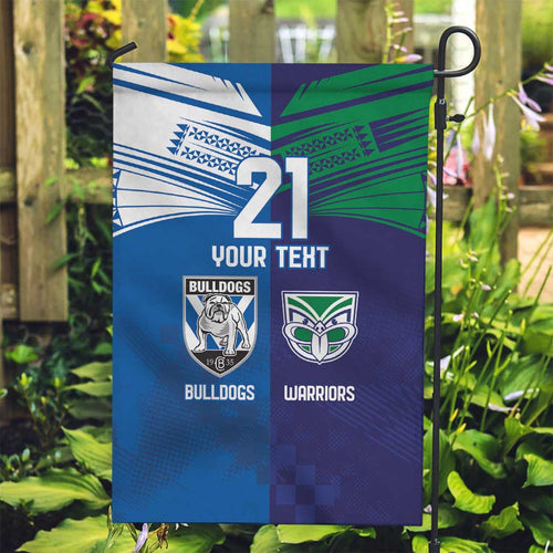 Custom Warriors-Bulldogs Garden Flag Together Sporty Style