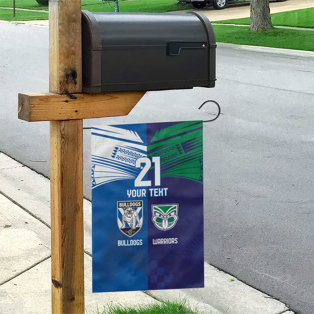 Custom Warriors-Bulldogs Garden Flag Together Sporty Style
