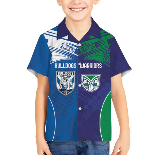 Custom Warriors-Bulldogs Hawaiian Shirt Together Sporty Style