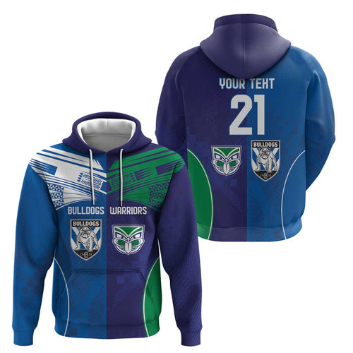 Custom Warriors-Bulldogs Hoodie Together Sporty Style