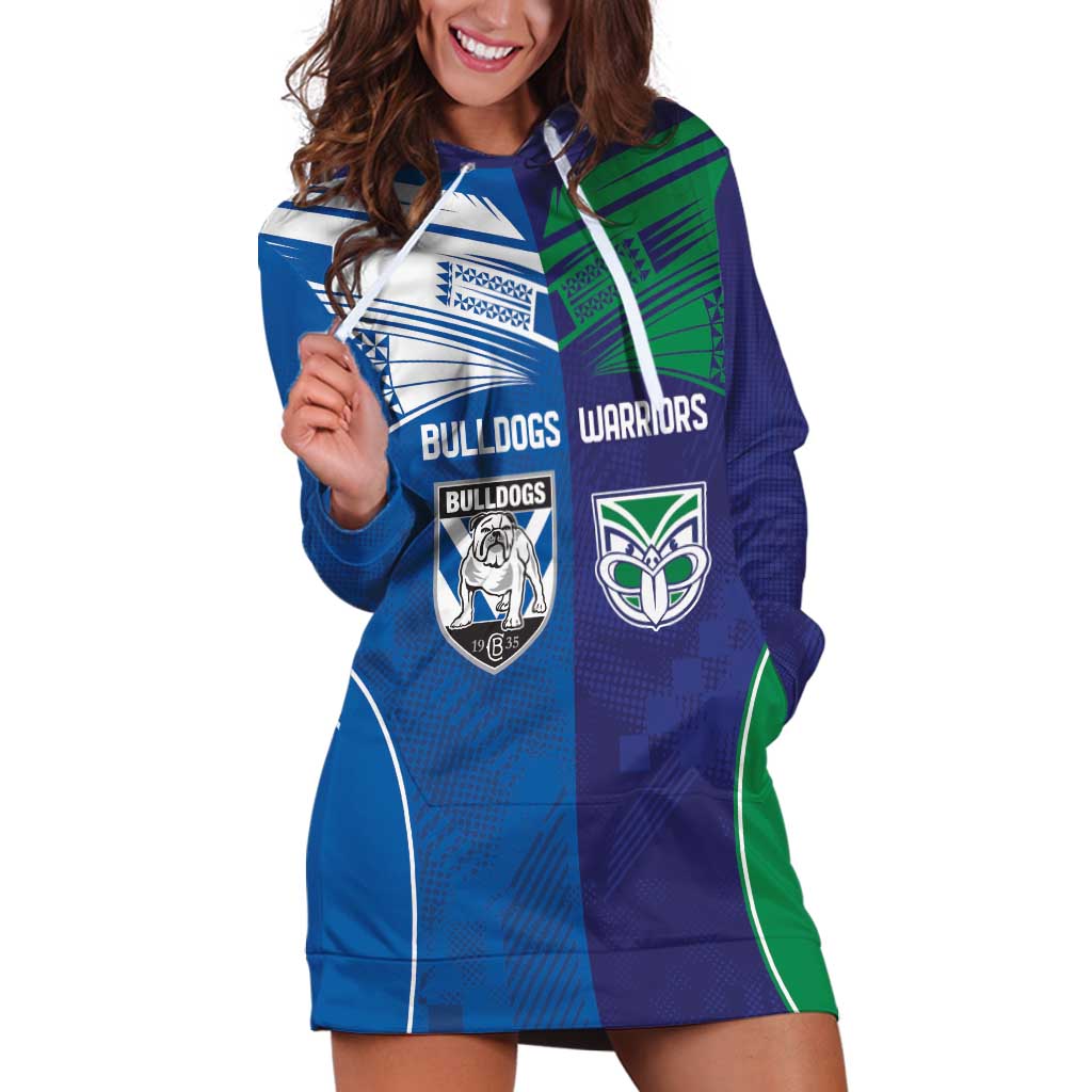 Custom Warriors-Bulldogs Hoodie Dress Together Sporty Style