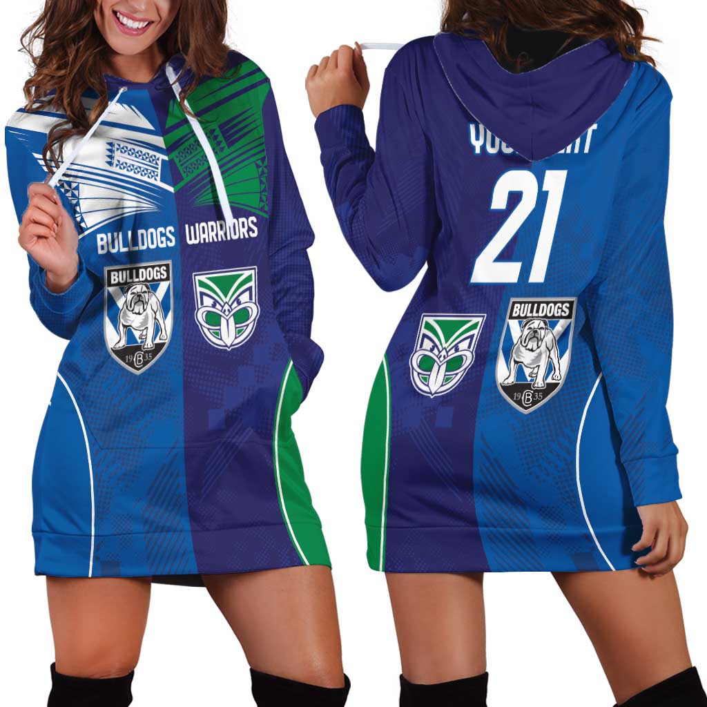 Custom Warriors-Bulldogs Hoodie Dress Together Sporty Style