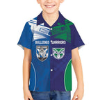 Custom Warriors-Bulldogs Kid Hawaiian Shirt Together Sporty Style
