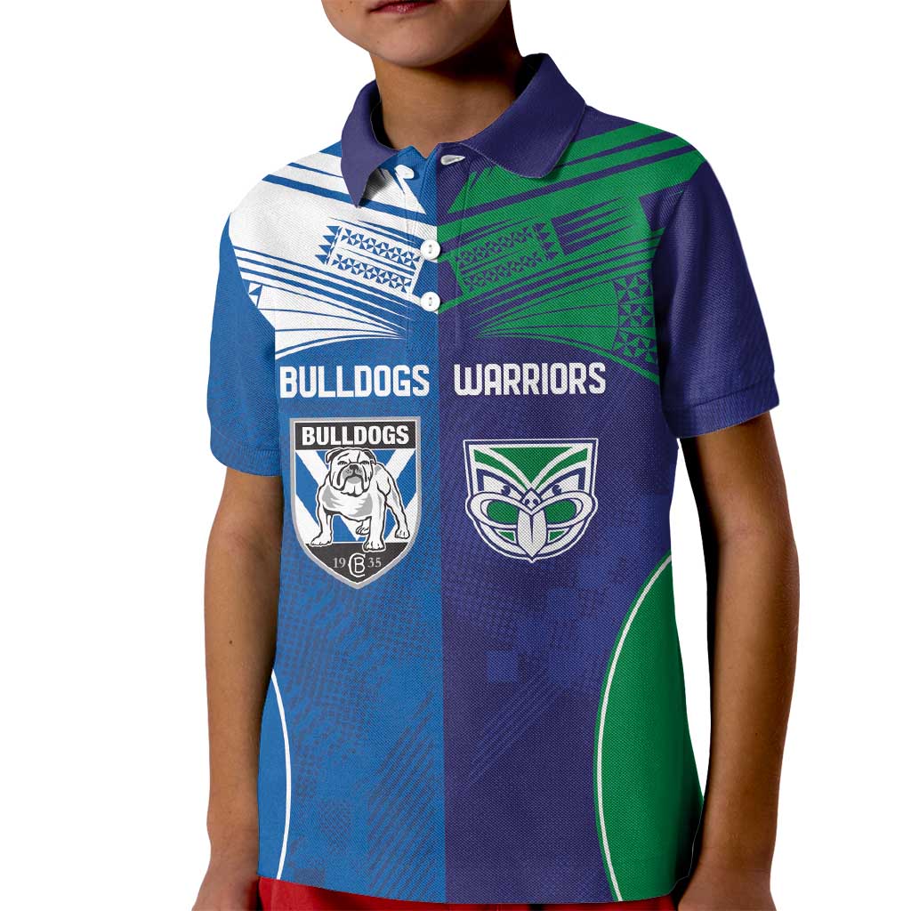 Custom Warriors-Bulldogs Kid Polo Shirt Together Sporty Style